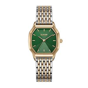 Купить Женские часы BURKER Julia Шестигранный корпус Женские часы Браслет из звеньев Нержавеющая сталь Аналоговый Кварцевый 3 ATM Водонепроницаемый - 32 мм - Золотой Серебряный Зеленый - Фото 1 Женские часы BURKER Julia Шестигранный корпус Женские часы Браслет из звеньев Нержавеющая сталь Аналоговый Кварцевый 3 ATM Водонепроницаемый - 32 мм - Золотой Серебряный Зеленый - Фото 1