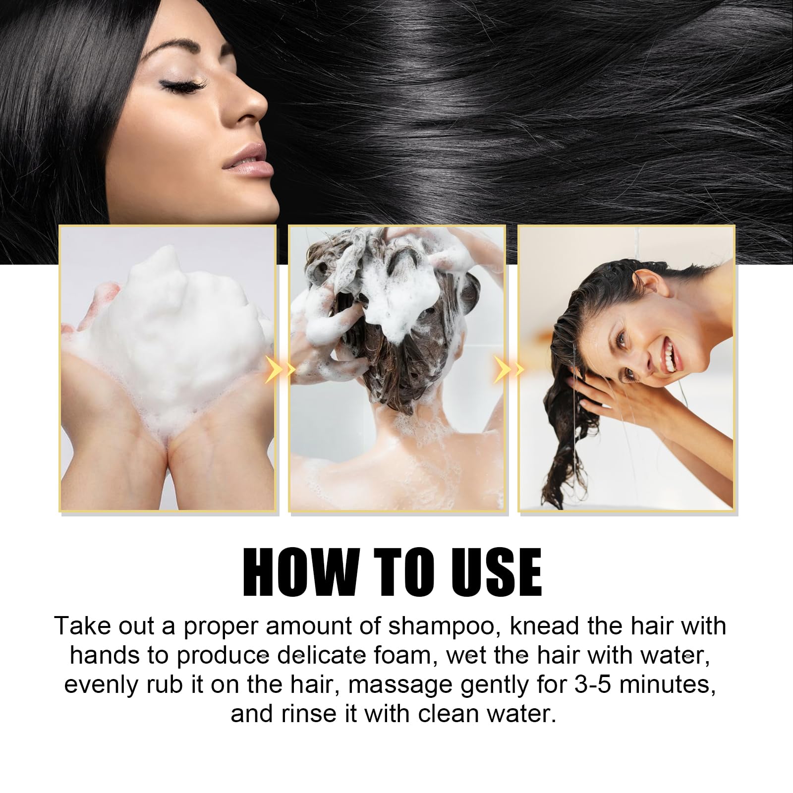 Шампунь Natural Black Hair Оливковый с черной окраской, фото №7
