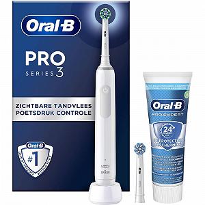 Електрична зубна щітка Oral-B PRO 3 3800 White Pro-Expert Edition з зубною пастою - Фото 1