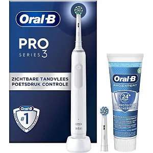 Електрична зубна щітка Oral-B PRO 3 3800 White Pro-Expert Edition з зубною пастою - Фото 1
