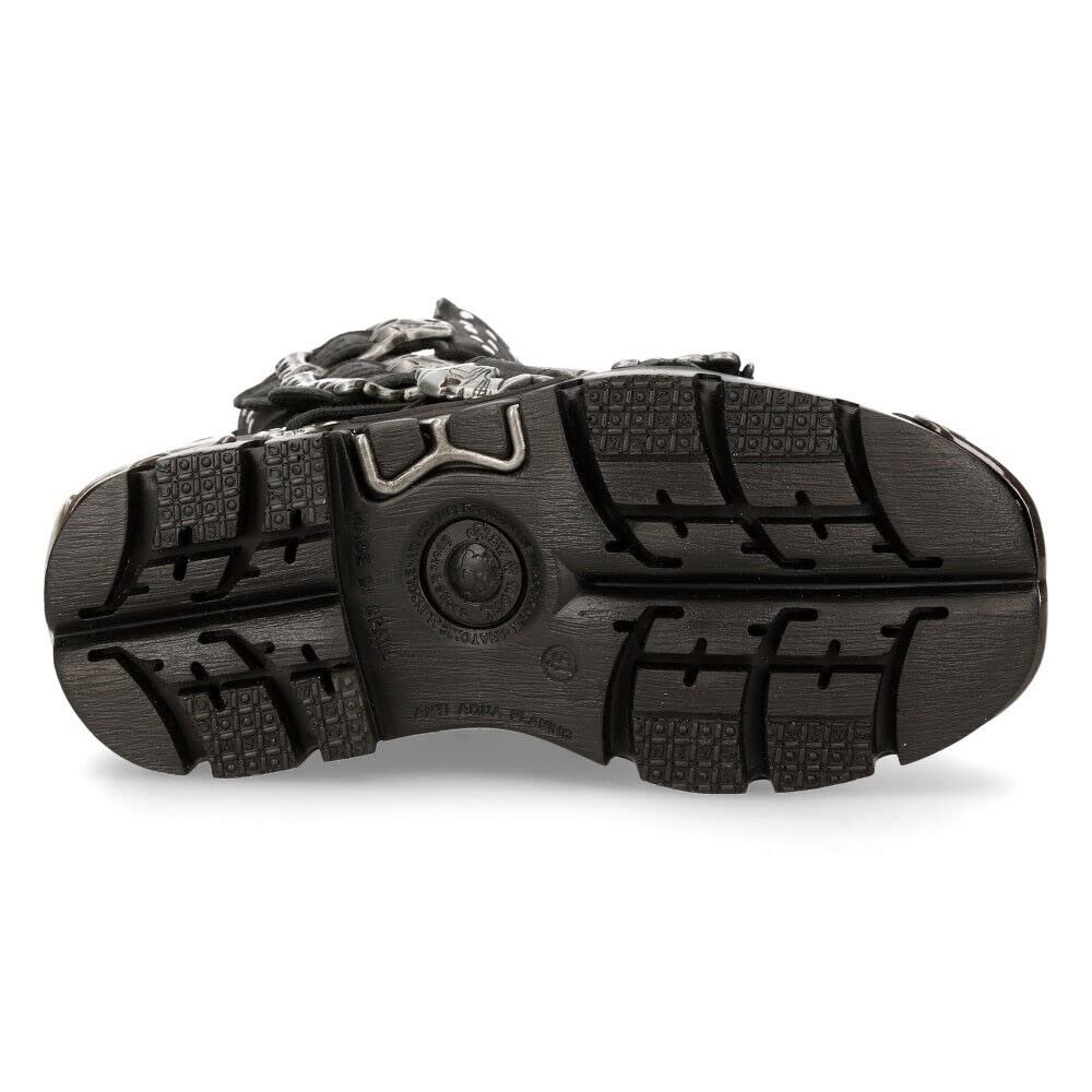 Черевики New Rock Unisex Metallic 1535-S1 Шкіряні готичні з шипами, чорні, фото №8