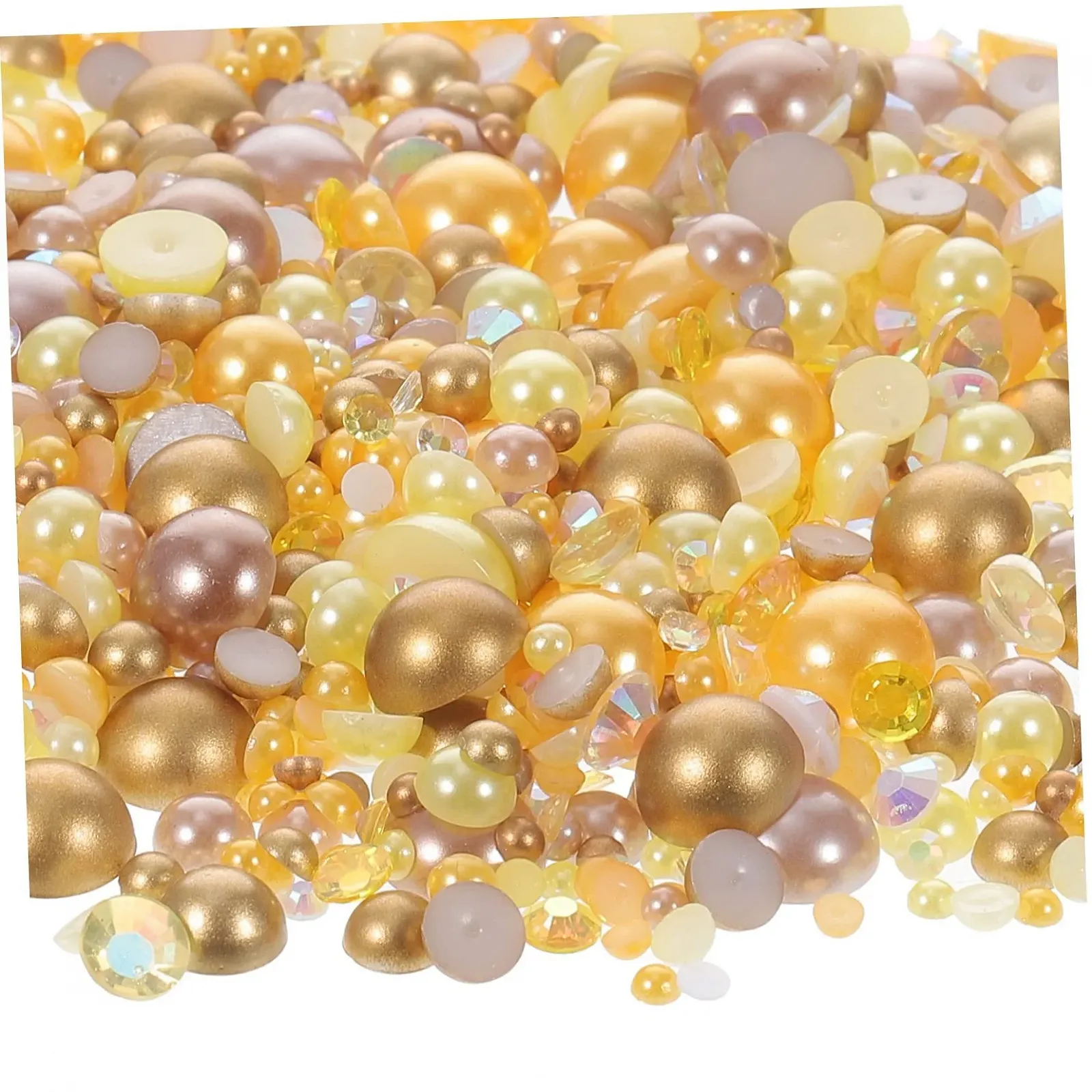 Стрази для нігтів STOBOK Напівкруглі з смоли,, фото №7