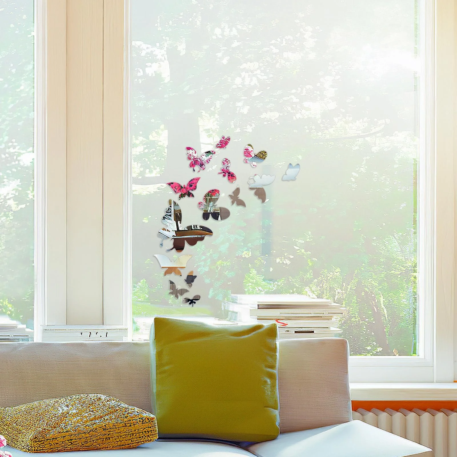 Зеркальная 3D наклейка на стену VORCOOL Butterfly акриловая 60 х 40 см серебристая, фото №9 Зеркальная 3D наклейка на стену VORCOOL Butterfly акриловая 60 х 40 см серебристая, фото №9