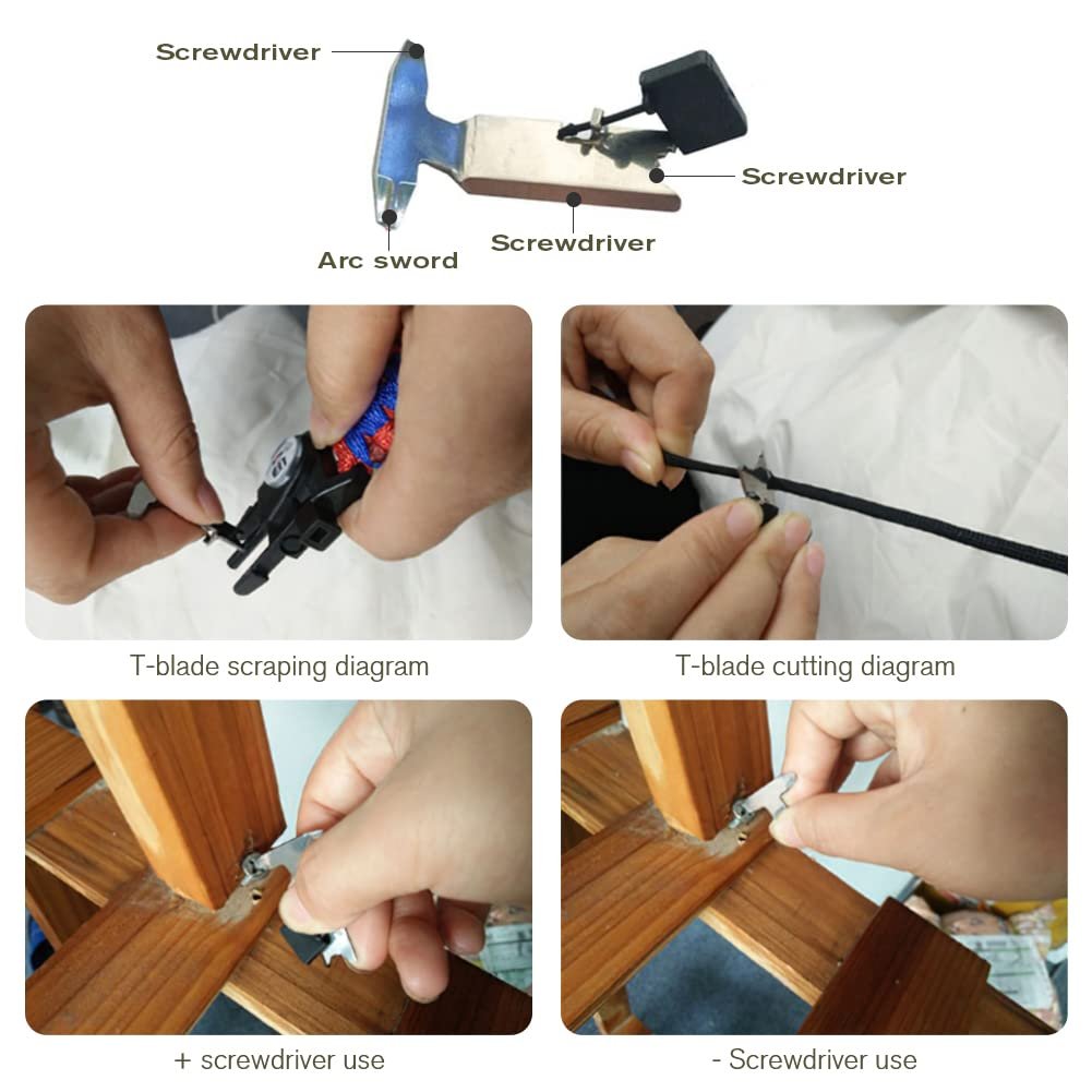 Браслет для виживання Flintronic Paracord, набір 8-в-1, запальничка, свисток 100 дБ, компас, термометр, мультитул, світлодіодний ліхтарик, водонепроникний військовий паракорд, фото №4