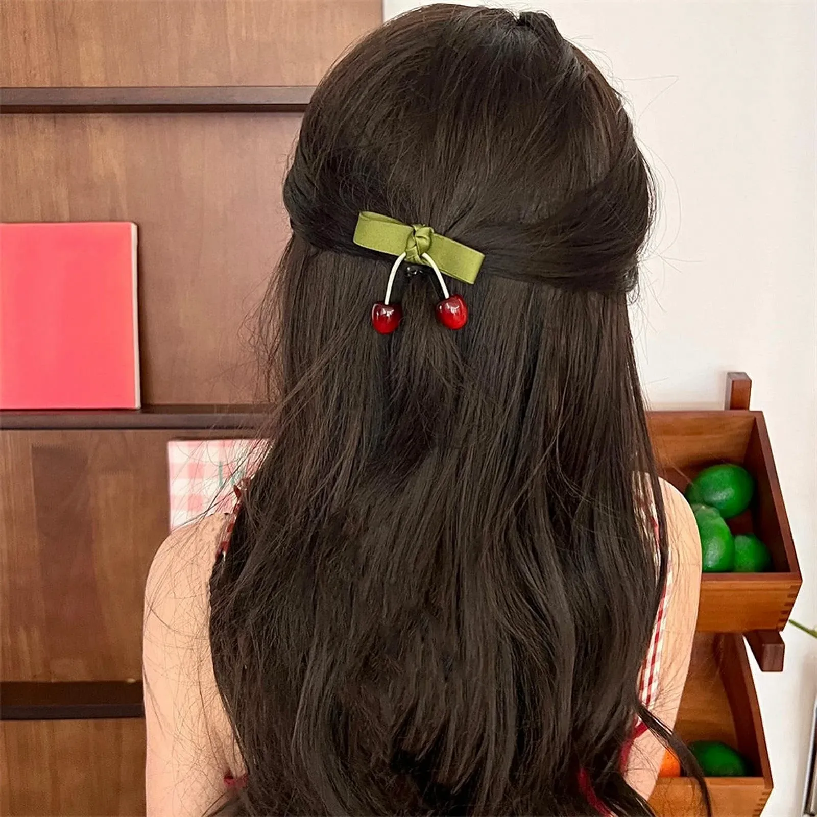 Заколка для волос Cherry Bow Alligator Clips Cherries Small Pack of 2 Красный, фото №2