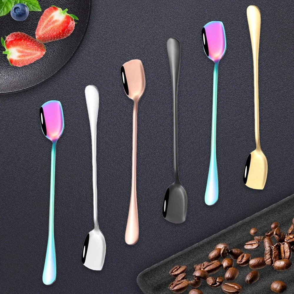 Ложка Latte Macchiato Кольорова з нержавіючої сталі, набір 6 штук, фото №4 Ложка Latte Macchiato Кольорова з нержавіючої сталі, набір 6 штук, фото №4