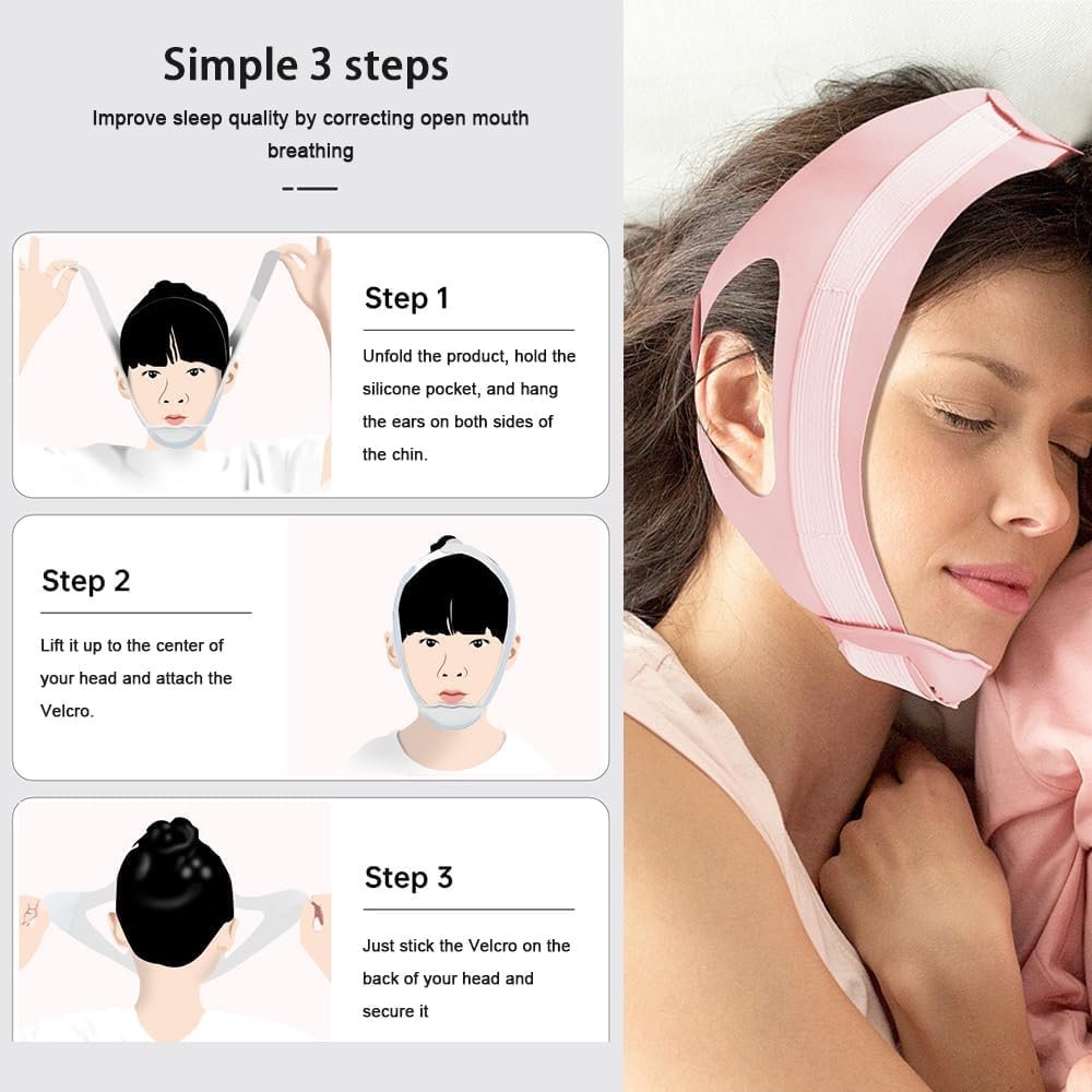 Пов'язка проти хропіння з дихаючого матеріалу для покращення комфорту сну Регульований, фото №7 Пов'язка проти хропіння з дихаючого матеріалу для покращення комфорту сну Регульований, фото №7