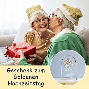 Настольные часы Top-spring Юбилей свадьбы 50 лет Кварцевые Золотой (50th Anniversary) synthetic.ua - Фото 1