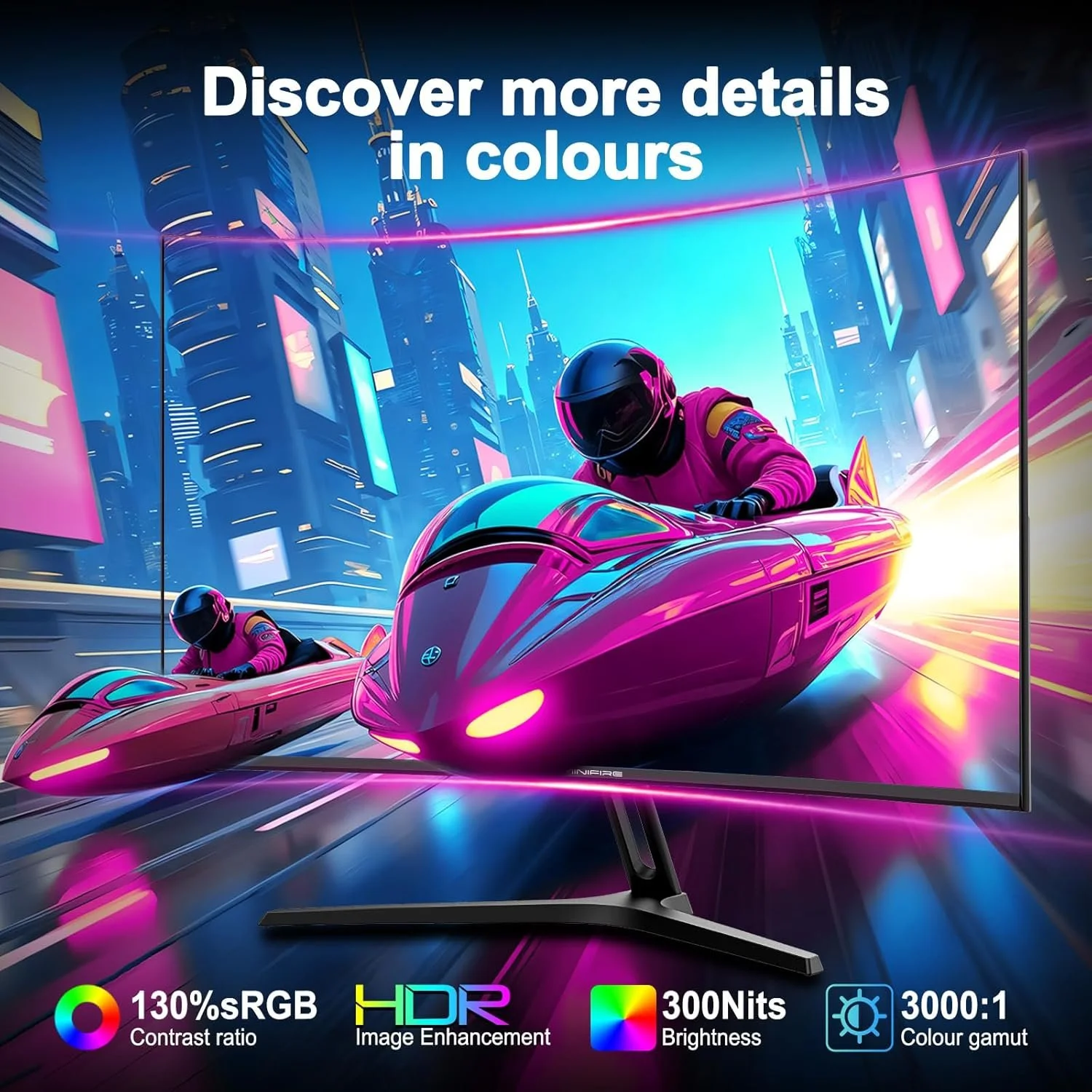 Монітор 24" Minifire MFG24C1 Full HD VA 180 Гц, фото №2