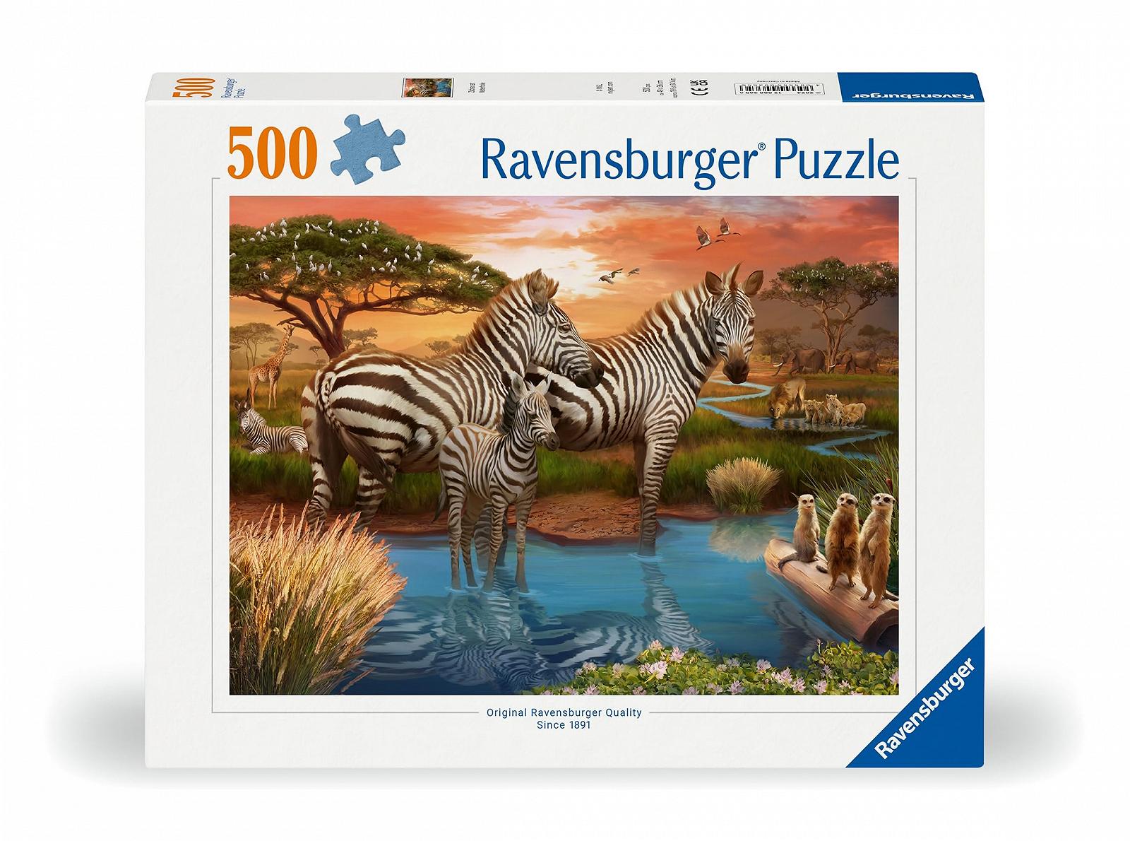 Пазл Ravensburger Zebras on the Water Hole 12000365 500 элементов, фото №2