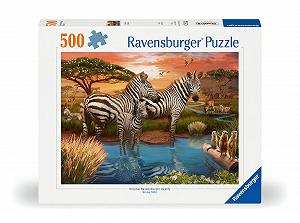 Пазл Ravensburger Zebras on the Water Hole 12000365 500 элементов synthetic.ua - Фото 1