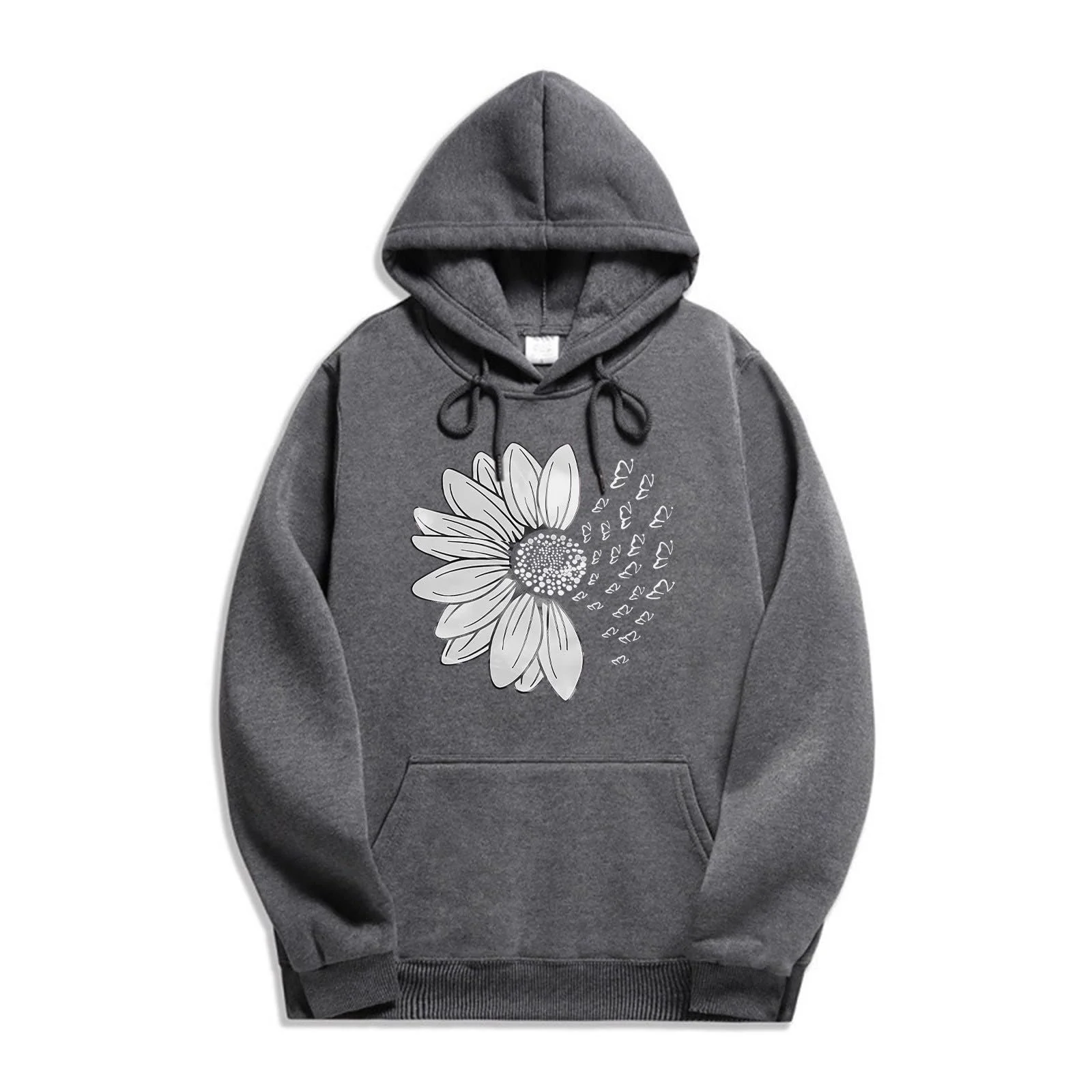 Жіноче осіннє худі Qixiu з принтом метелика, фото №2