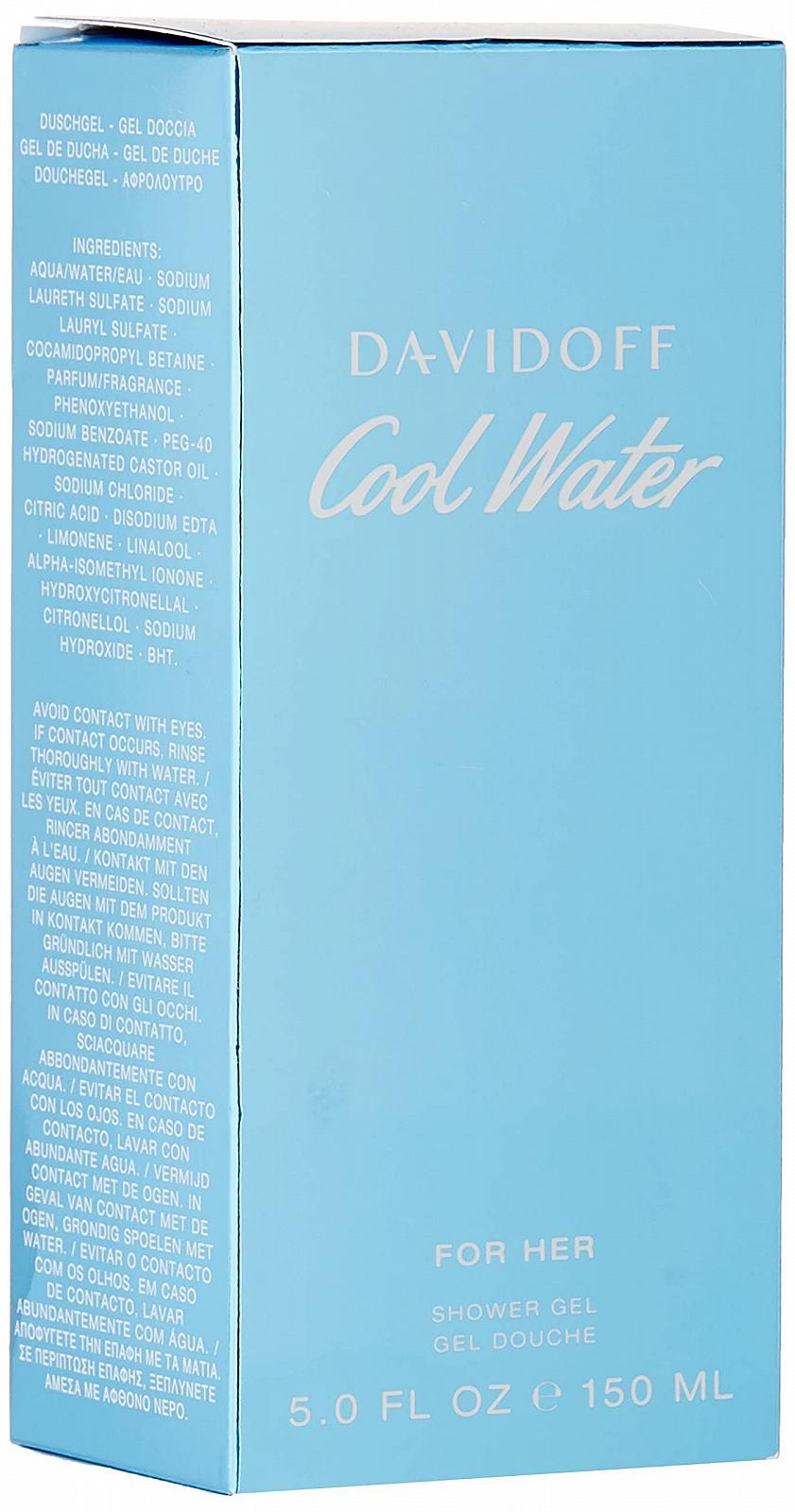 Гель для душа DAVIDOFF Cool Water Woman Gentle Shower Breeze цветочный свежий аромат 150 мл, фото №1