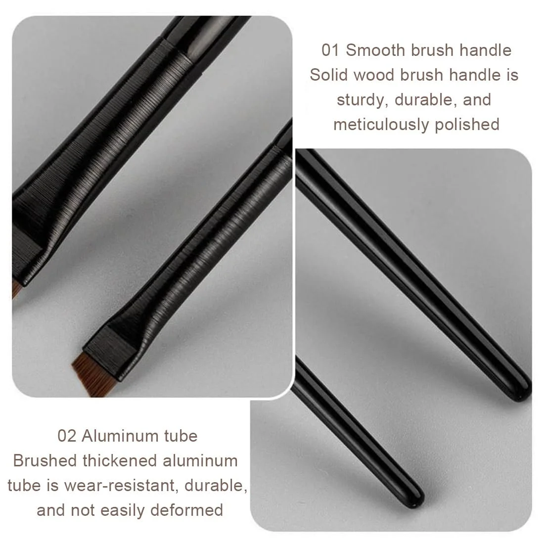 Кисти для подводки ZKHSEOU 4 Pack Профессиональные инструменты для макияжа глаз, фото №3