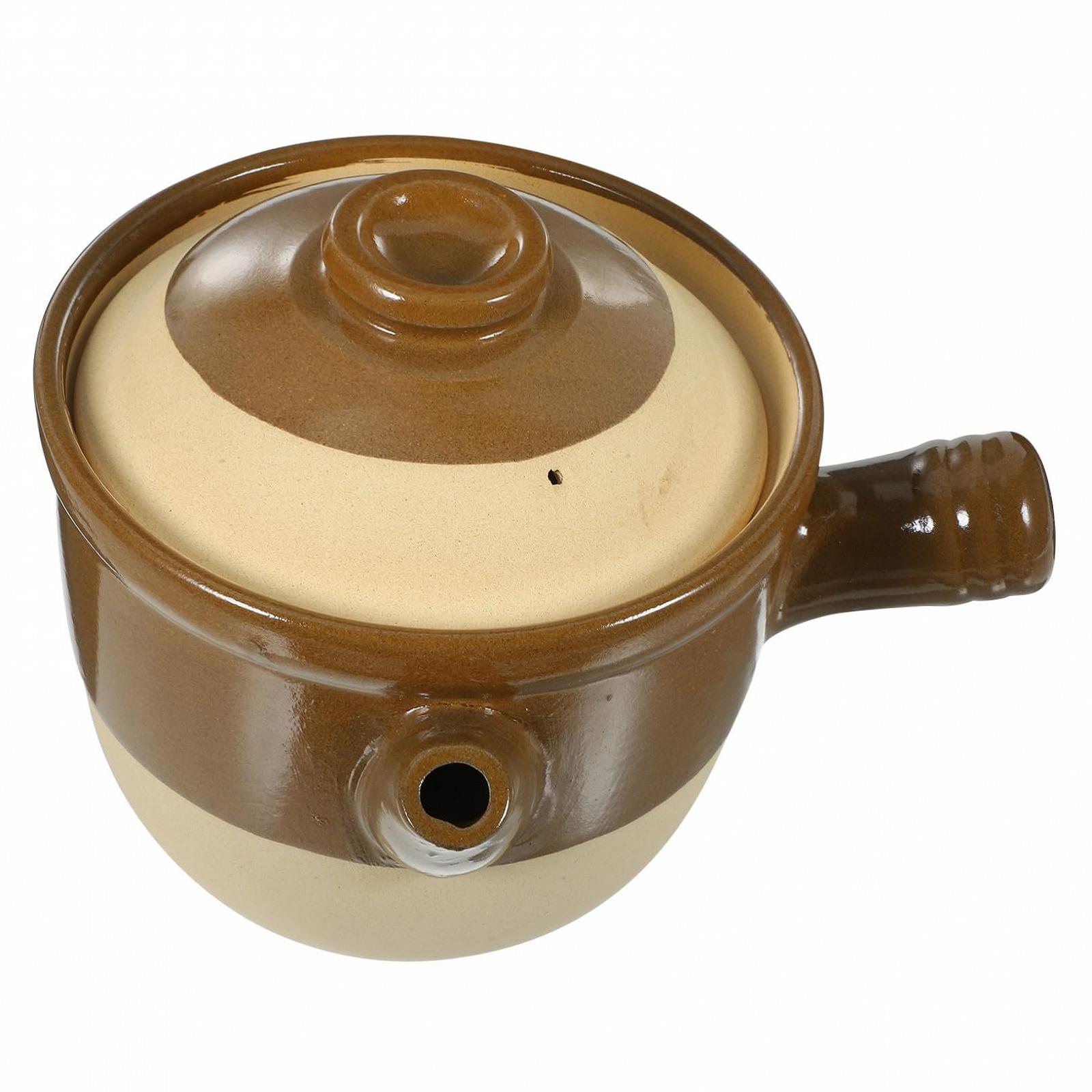 Горщик для запікання керамічний термостійкий з антиковзкою ручкою для відкритого вогню, фото №1 Горщик для запікання керамічний термостійкий з антиковзкою ручкою для відкритого вогню, фото №1