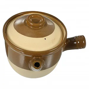 Горшок для запекания керамический термостойкий с антискользящей ручкой для открытого огня - Фото 1