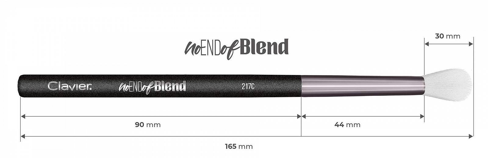 Кисть Clavier No End of Blend 217C для идеального нанесения теней для глаз и глаз 15 г 165 мм Длина головки кисти 30 мм Деревянная ручка 90 мм Металлическая крышка 44 мм, фото №3