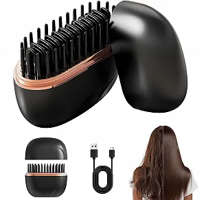 Міні-випрямляч бездротовий Mini Hair Straightener Brush Акумуляторний 3 рівні температури - Фото 1