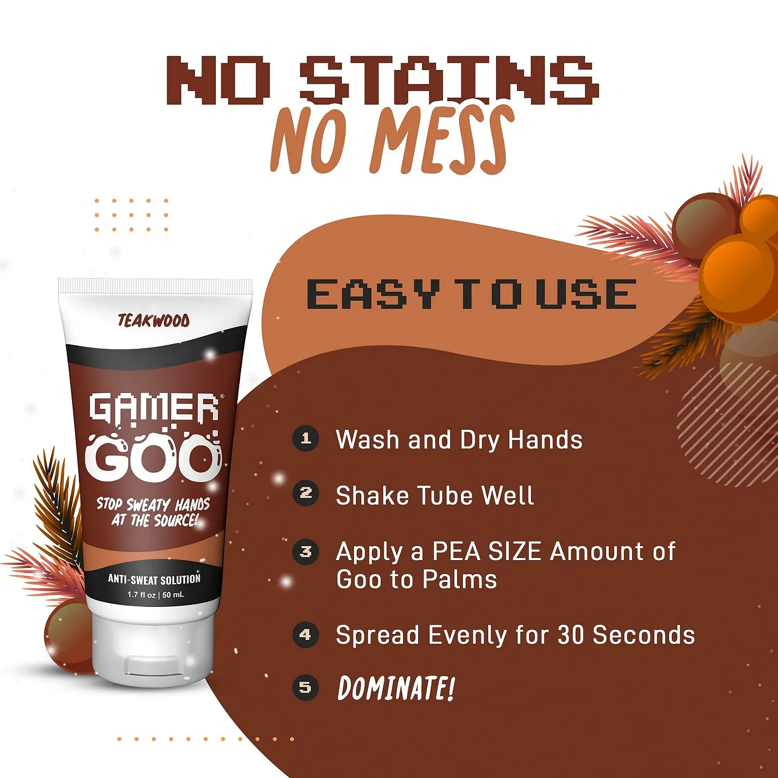 Лосьон для рук Gamer Goo 60 мл Teakwood Gaming против пота, фото №5