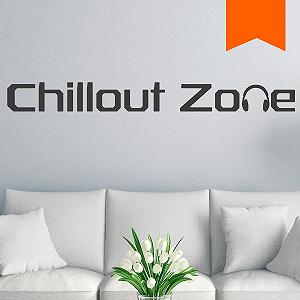 Наклейка на стіну Wandkings Chillout Zone 100 x 11 см Помаранчевий - Фото 1