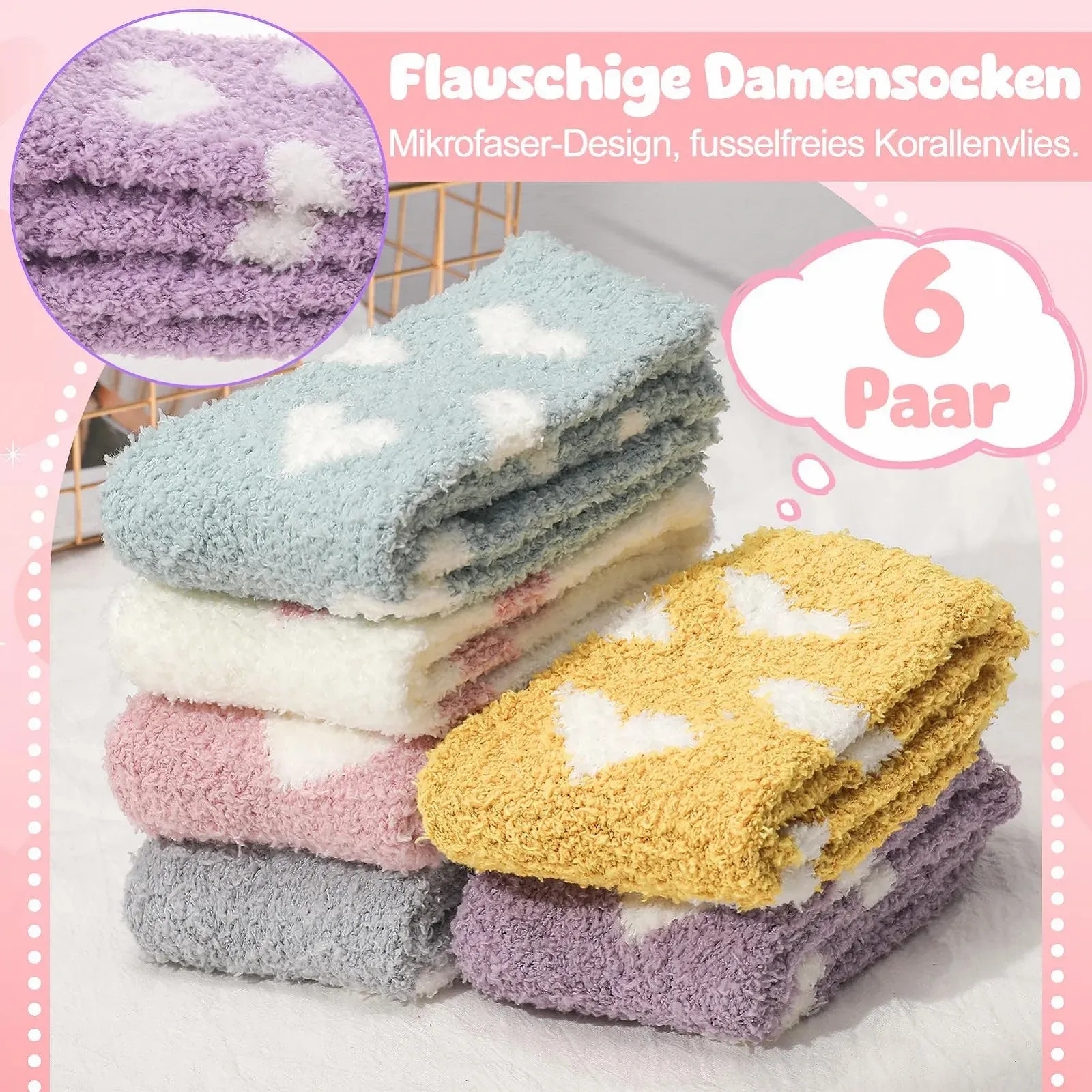 Шкарпетки Пухнасті Cuddly Socks 35-38, 6 пар, фото №5 Шкарпетки Пухнасті Cuddly Socks 35-38, 6 пар, фото №5