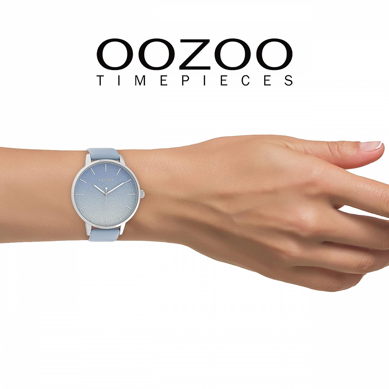 Часы наручные женские Oozoo Large с кожаным ремешком и 5-минутными линейными индексами на циферблате, диаметр 48 мм, разные вариации, фото №2 Часы наручные женские Oozoo Large с кожаным ремешком и 5-минутными линейными индексами на циферблате, диаметр 48 мм, разные вариации, фото №2