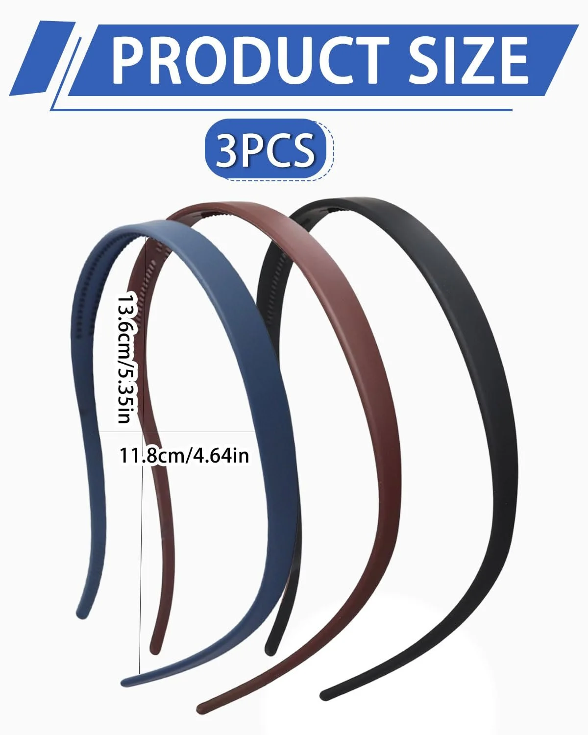 Обруч Serrated Тонкий для волосся, матовий, антиковзкий, фото №2 Обруч Serrated Тонкий для волосся, матовий, антиковзкий, фото №2