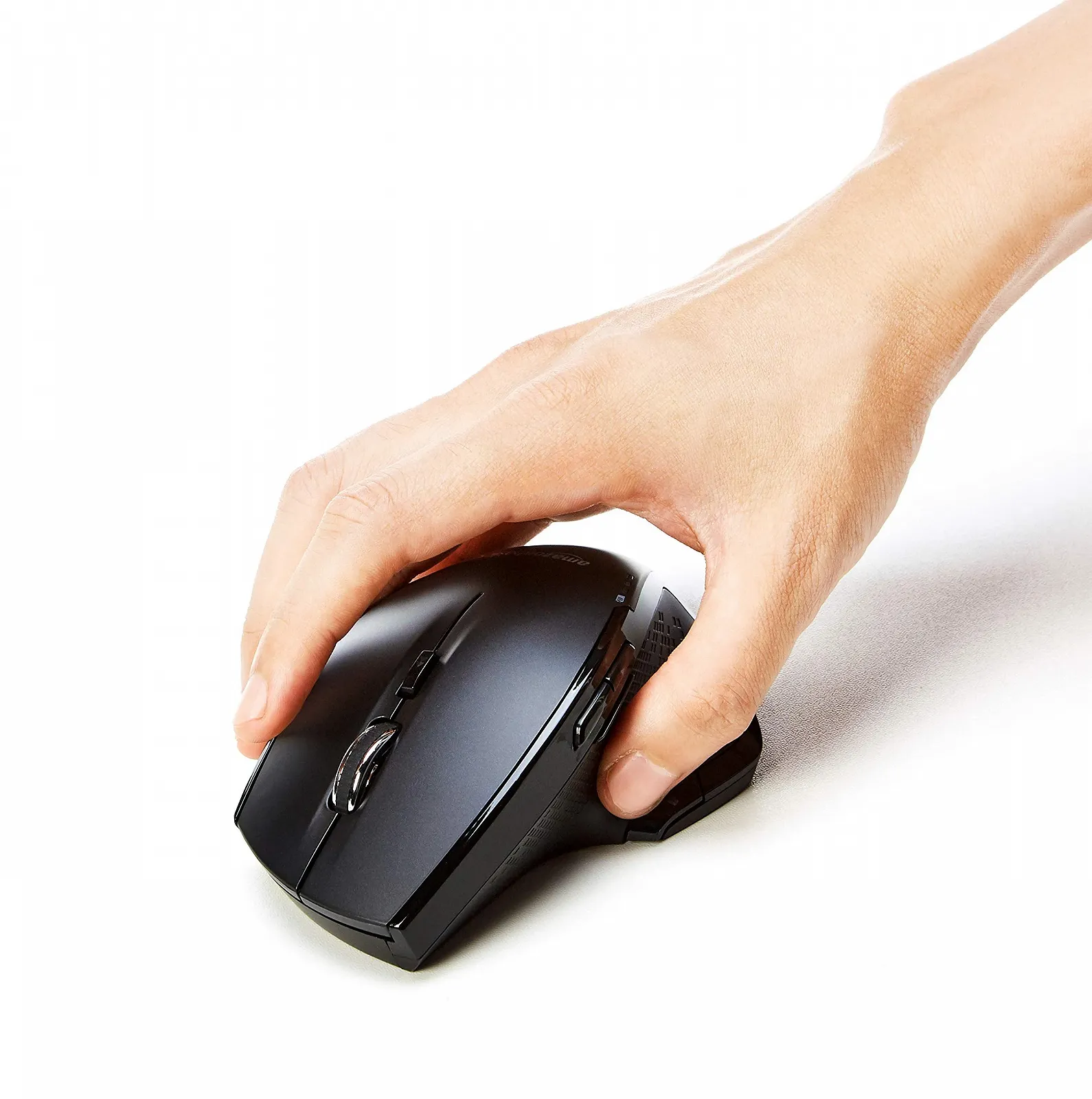 Мышь Беспроводная Amazon Basics Эргономичная, с быстрой прокруткой, Обычный размер, Черный, фото №6