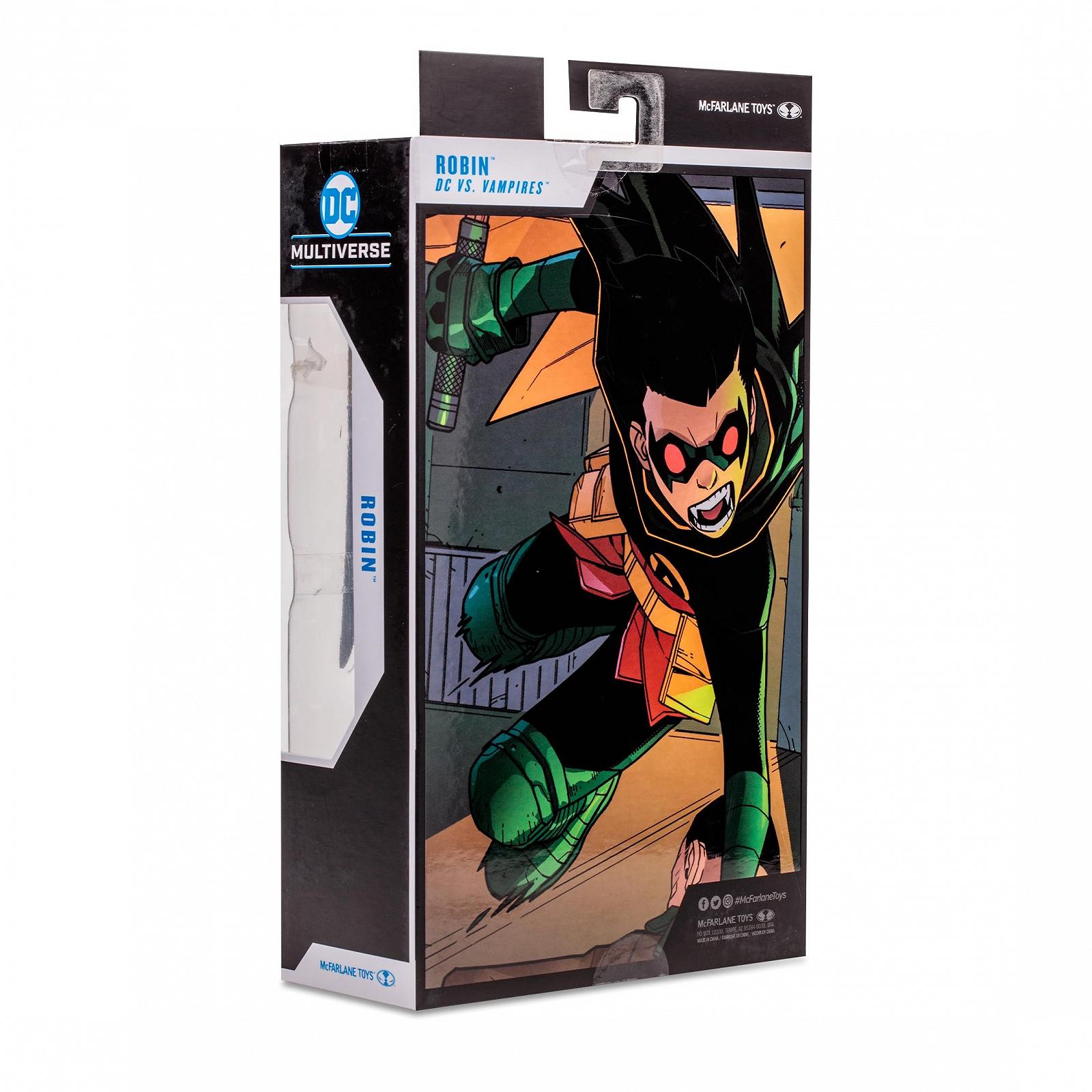 Рухома фігурка McFarlane DC Multiverse Робін Деміен Вейн Sculpture Classic Golden Label 18 см з оригінальним дизайном, льотною базою, колекційною карткою та аксесуарами, фото №9
