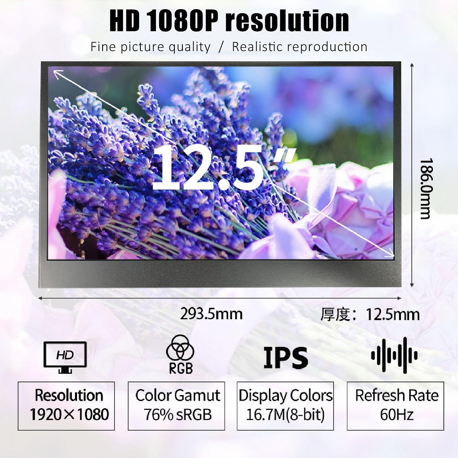 Монітор IPS FHD 13.3" - ідеально для віддаленої роботи та ігор, фото №7