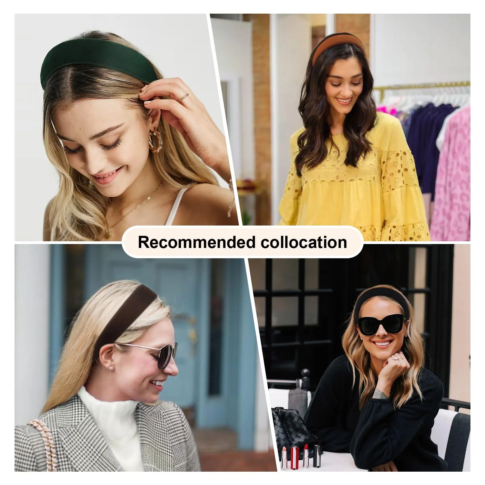 Обруч DRESHOW для жінок та дівчат, 4 штуки, вузлова, широка, в стилі бохо, нековзка, фото №6