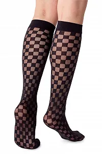 Гольфи LORES Жіночі Прозорі до Коліна З Візерунком М'яка Гумка synthetic.ua - Фото 1