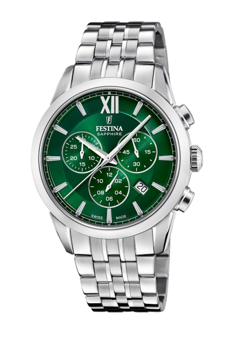 Годинник Festina Swiss Made F20040, сріблястий, браслет, фото №1