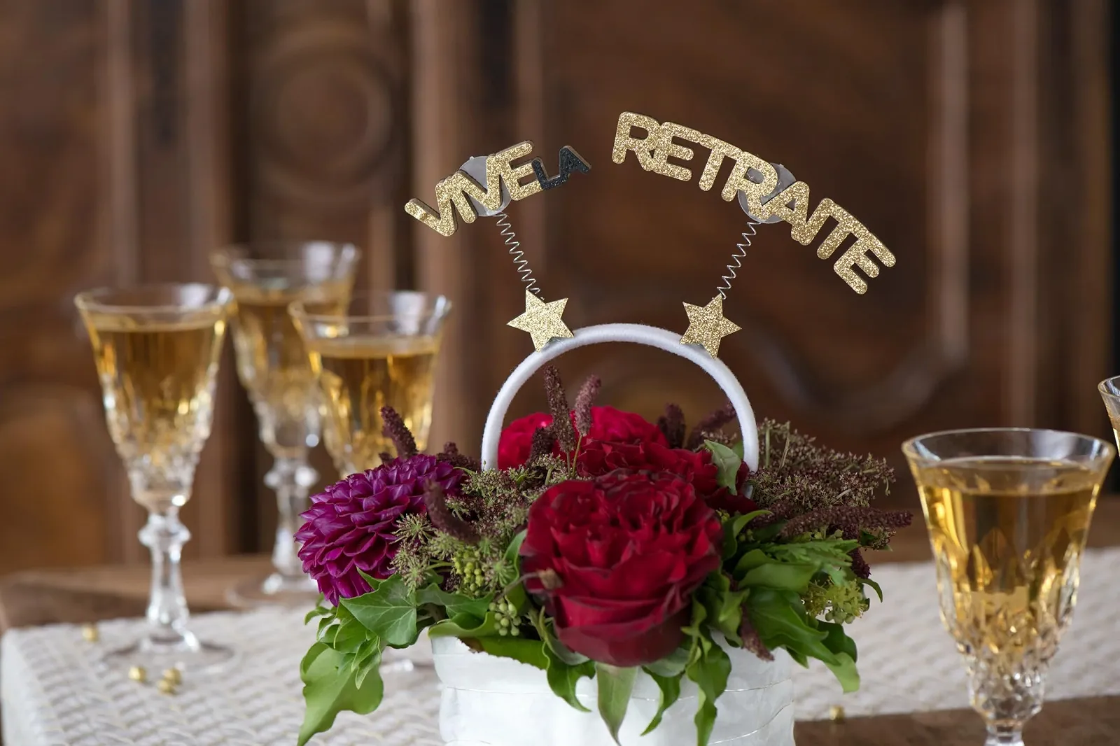 Обруч Alice Santex Vive La Retirement 20 см x 19 см Золотий блиск, фото №4