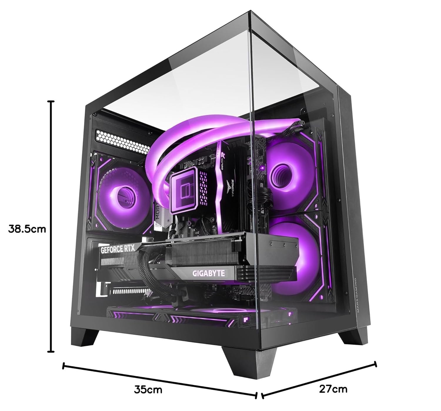 Ігровий корпус для ПК MARSGAMING MC-3CM MicroATX ПК Mini Tower Чорний, фото №7 Ігровий корпус для ПК MARSGAMING MC-3CM MicroATX ПК Mini Tower Чорний, фото №7