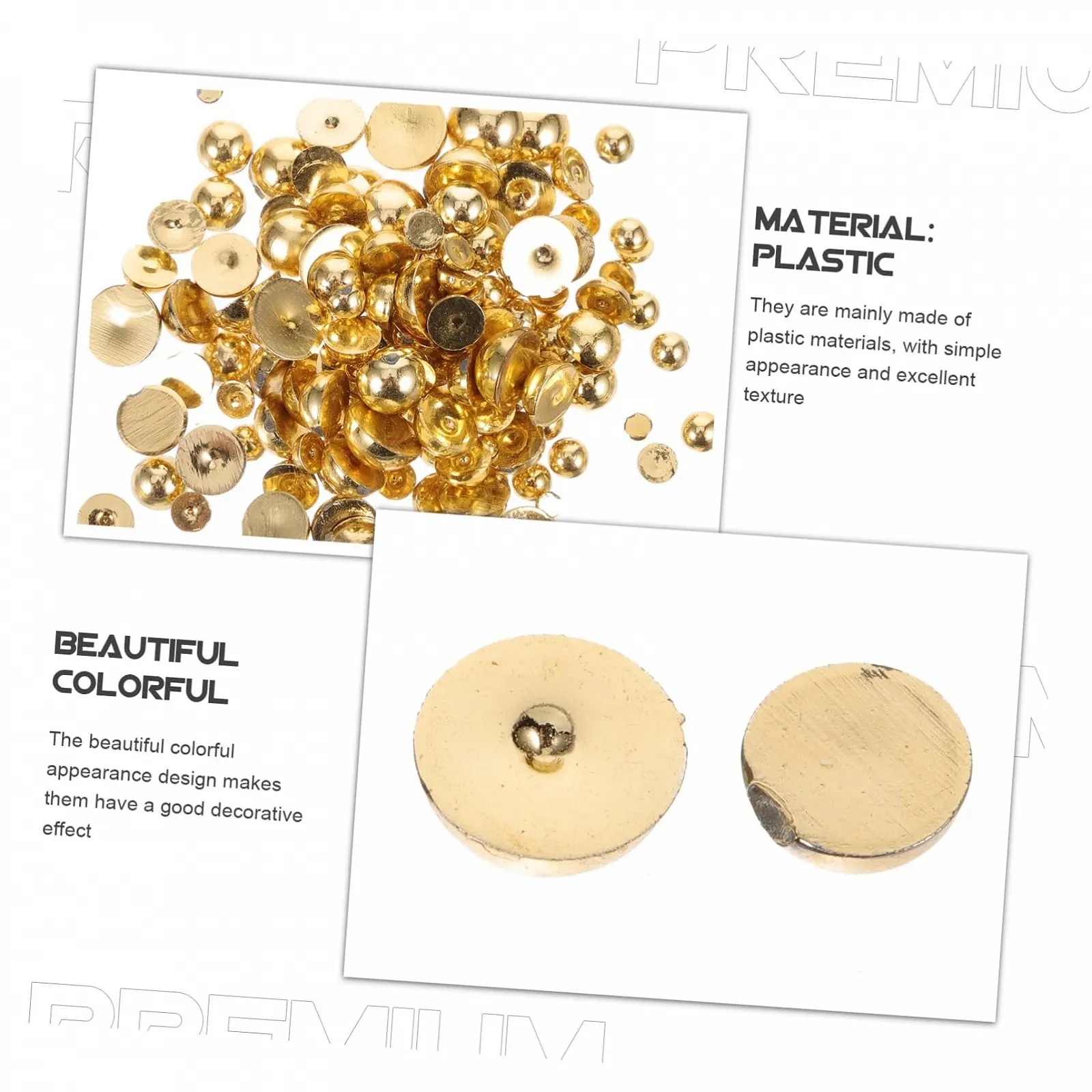 Полужемчуг для ногтей Healeved, 1000 шт, разноцветные, фото №5