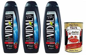 Гель для душу Vidal Energy & Sport з женьшенем та гуараною 500 мл 3 шт. + подрібнені томати 400 г - Фото 1