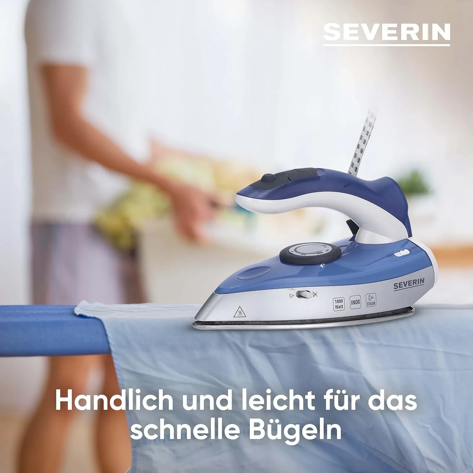 Дорожный паровой утюг SEVERIN BA 3234 Серебристый, фото №3