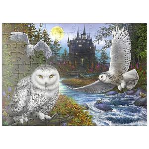 Купить Пазл MyPuzzle Special Collection by Puzzle Galaxy Snow Owls and the Moon Castle (Снежные совы и лунный замок) 100 деталей 48 x 34 см - Фото 1 Пазл MyPuzzle Special Collection by Puzzle Galaxy Snow Owls and the Moon Castle (Снежные совы и лунный замок) 100 деталей 48 x 34 см - Фото 1