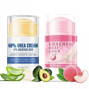 Крем-стик для ног Anti-Cracking с 60% мочевины увлажняющий 2 шт (80 г, Персик) - Фото 1