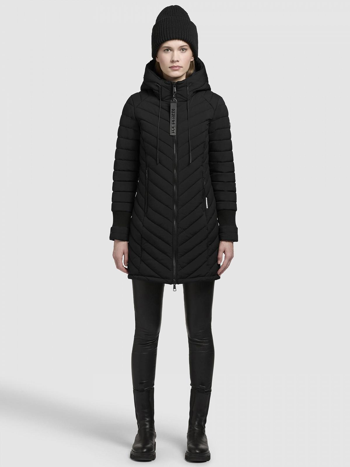 Жіноче зимове пальто khujo Nita3 чорний, фото №2