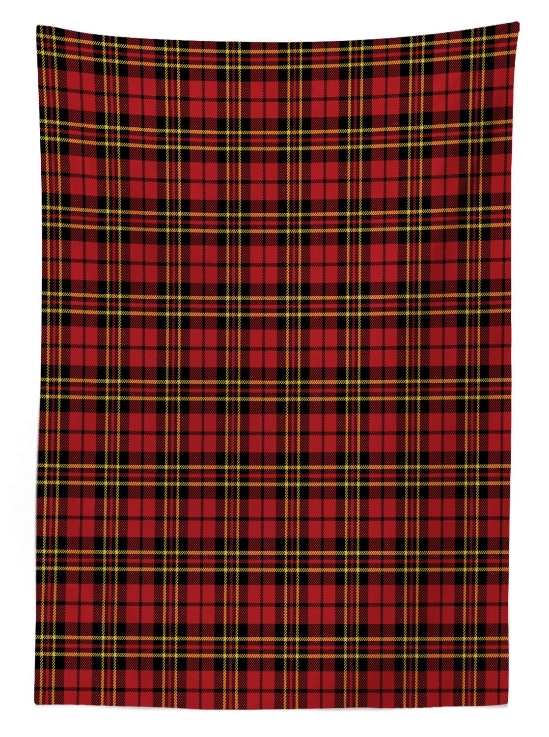 Скатертина ABAKUHAUS Old Celtic British у клітинку вологостійка 140 x 240 см чорно-жовта, фото №2