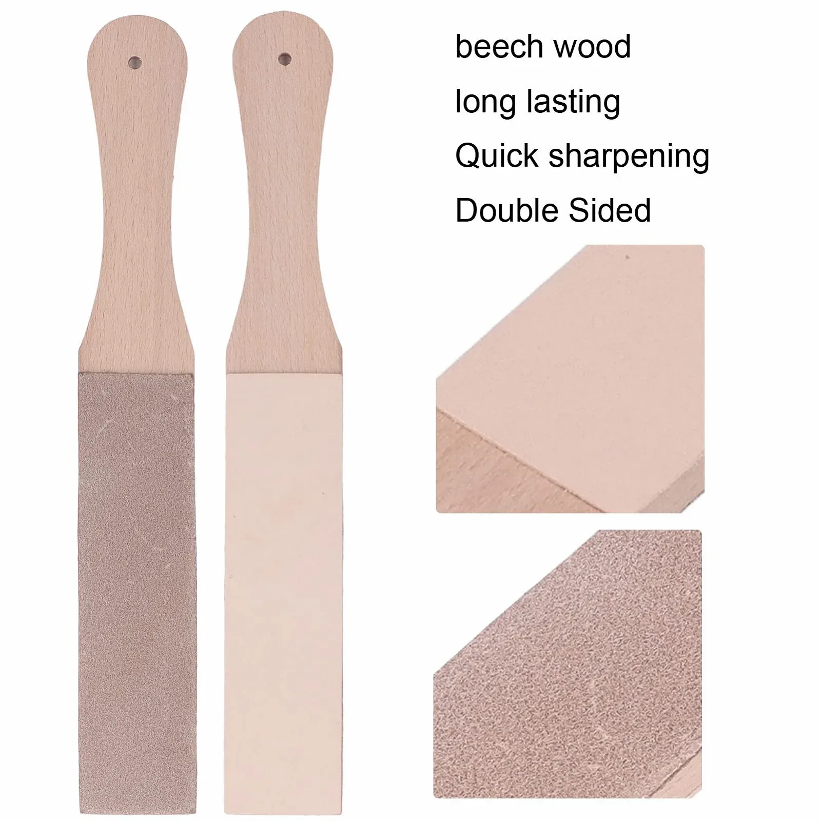 Точильный блок Double Sided Leather Puller Portable DIY бук натуральная кожа растительного дубления, фото №3