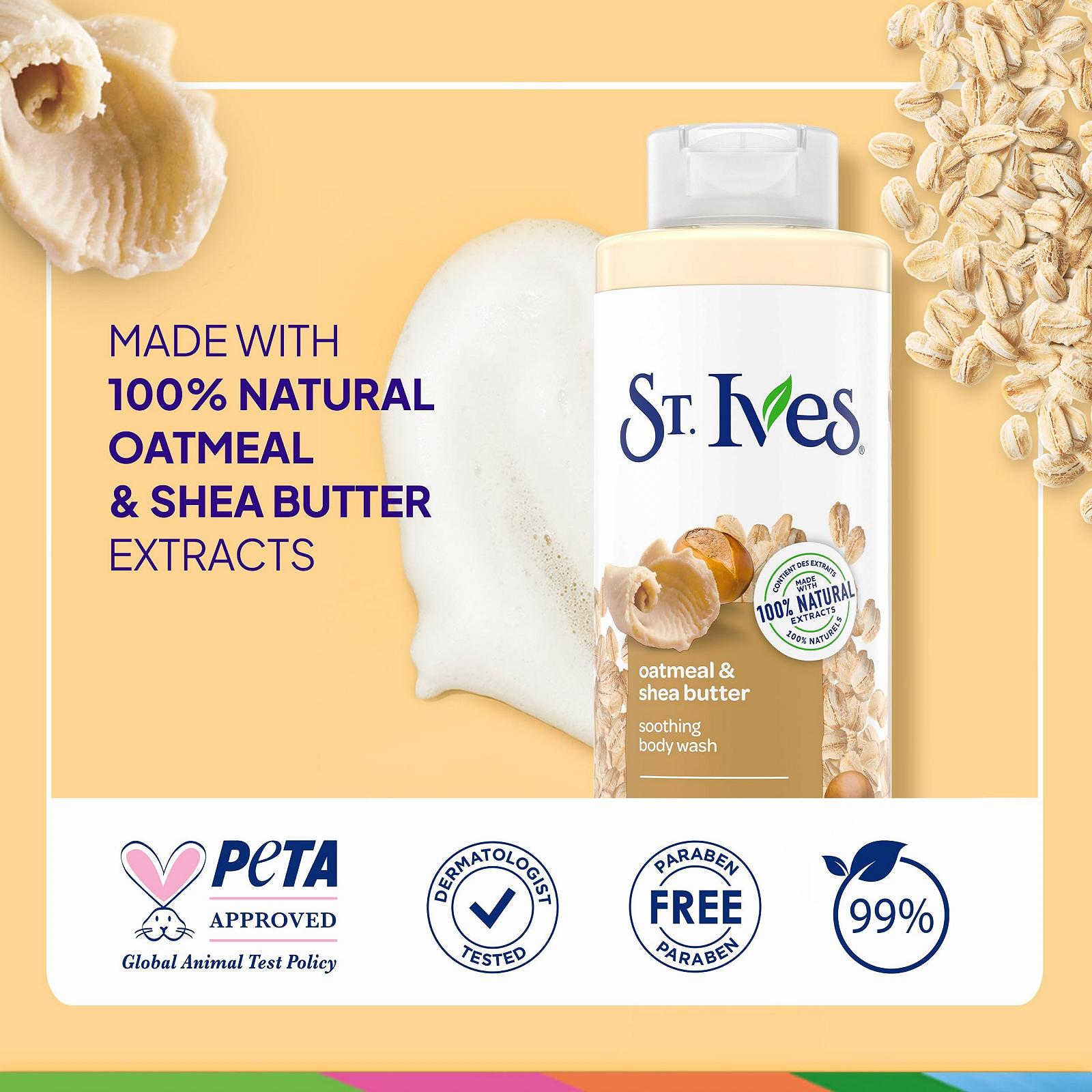 Гель для душа St. Ives Soothing Oatmeal and Shea Butter 650 мл, фото №4