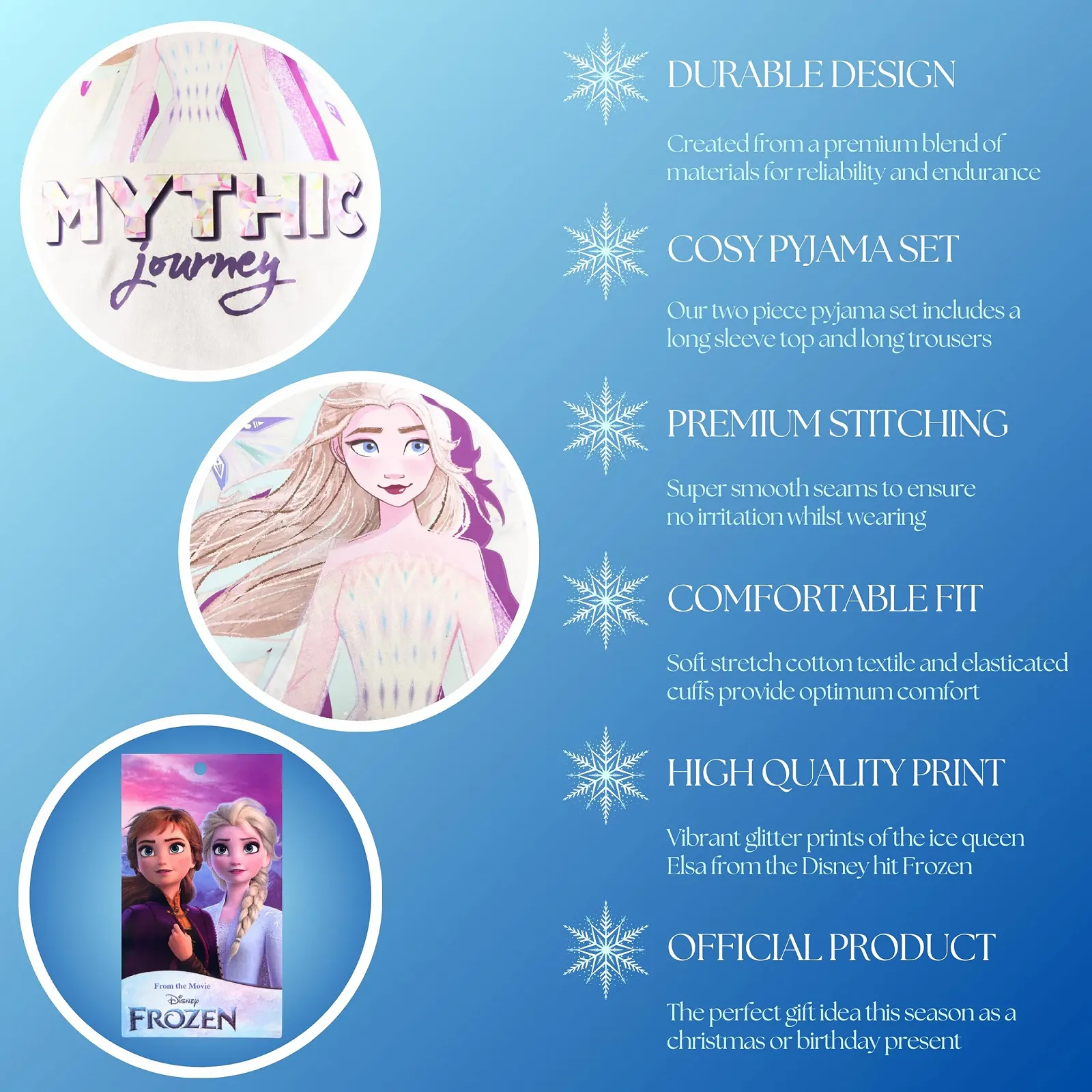 Піжама Disney Elsa Футболка та довгі штани Білий колір, фото №5