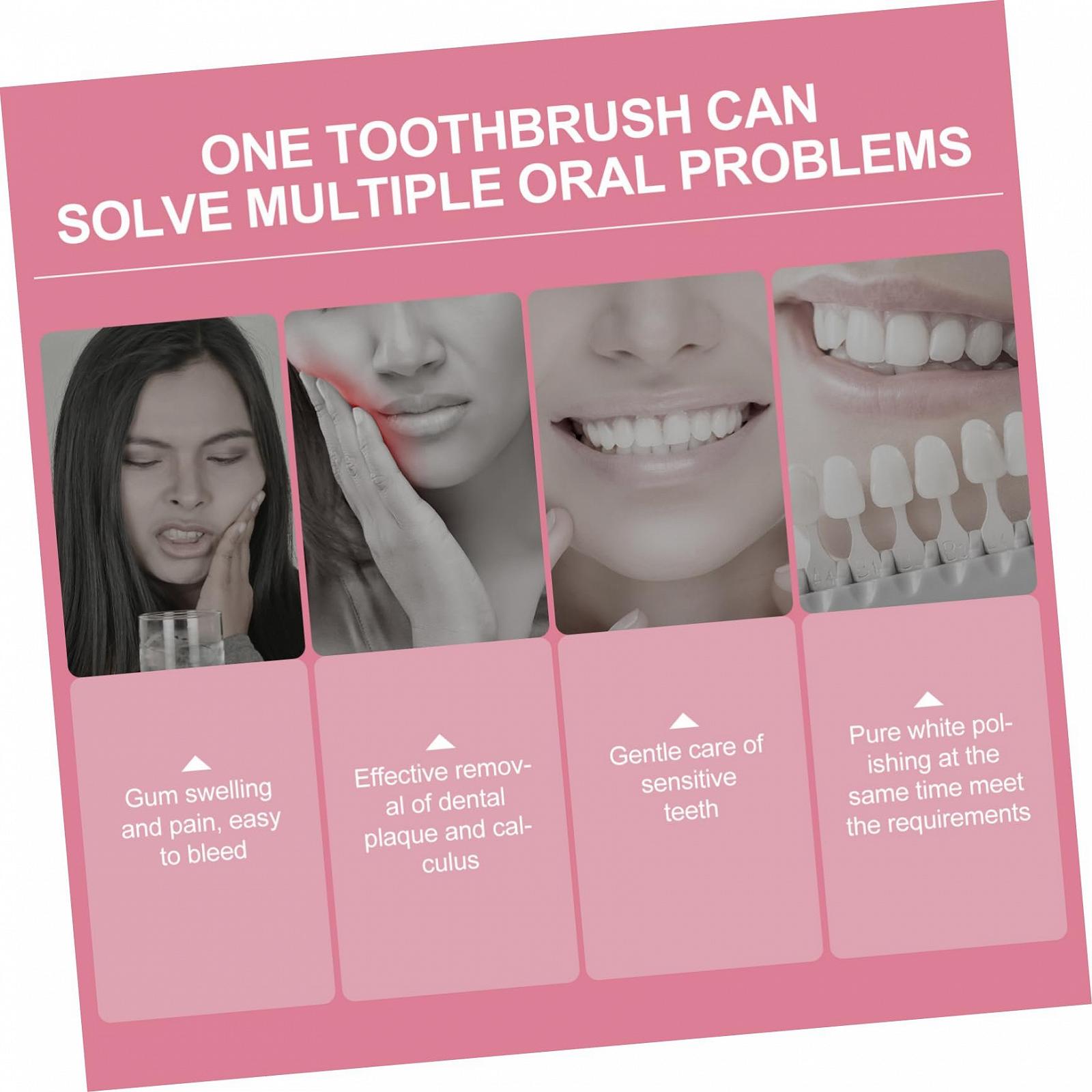 Електрична зубна щітка VALICLUD 1 Satz з USB, режимами чищення та насадками звукова ергономічна, фото №4