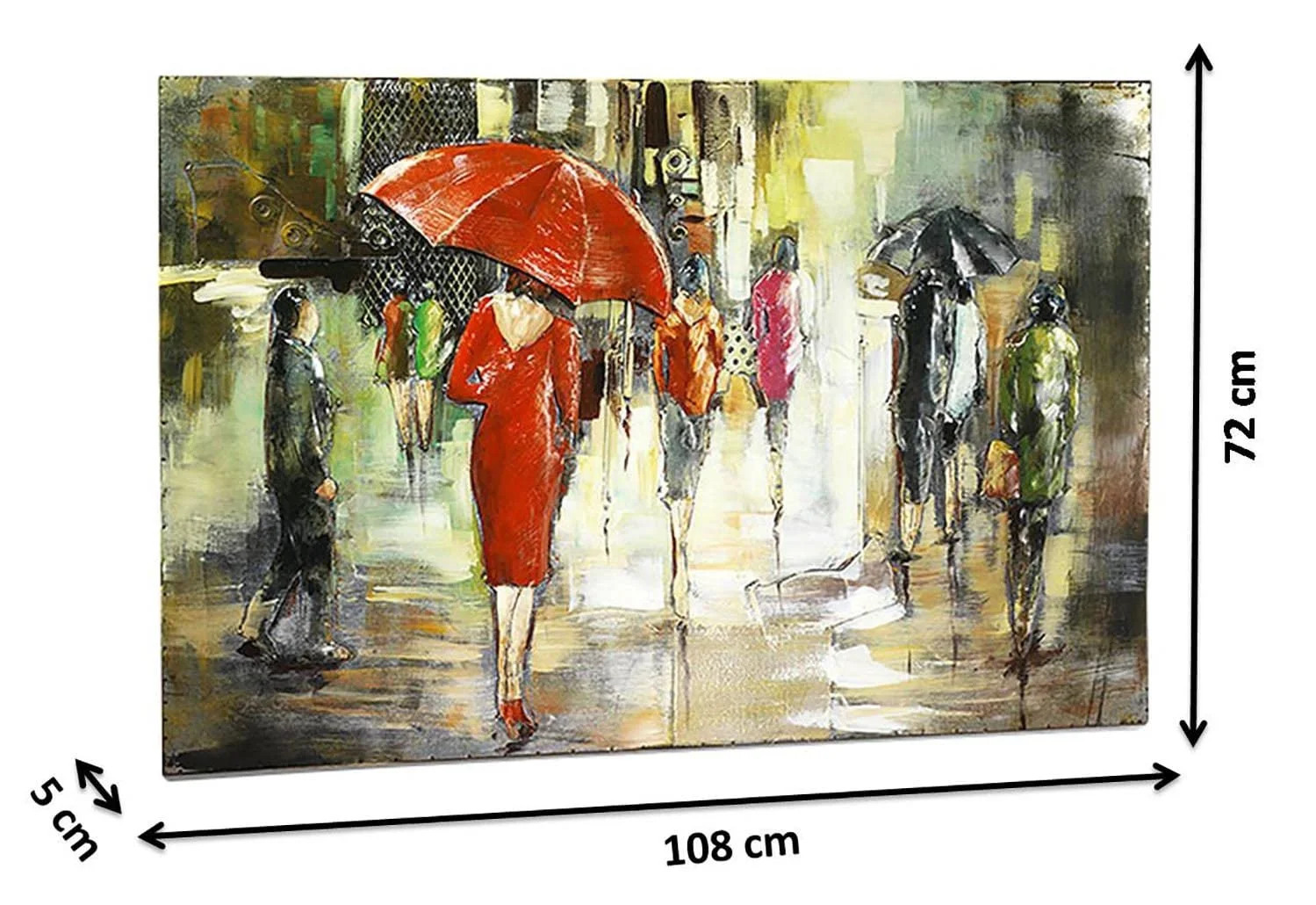 Металева картина Kobolo 3D Street Environment 108 x 72 см, фото №3