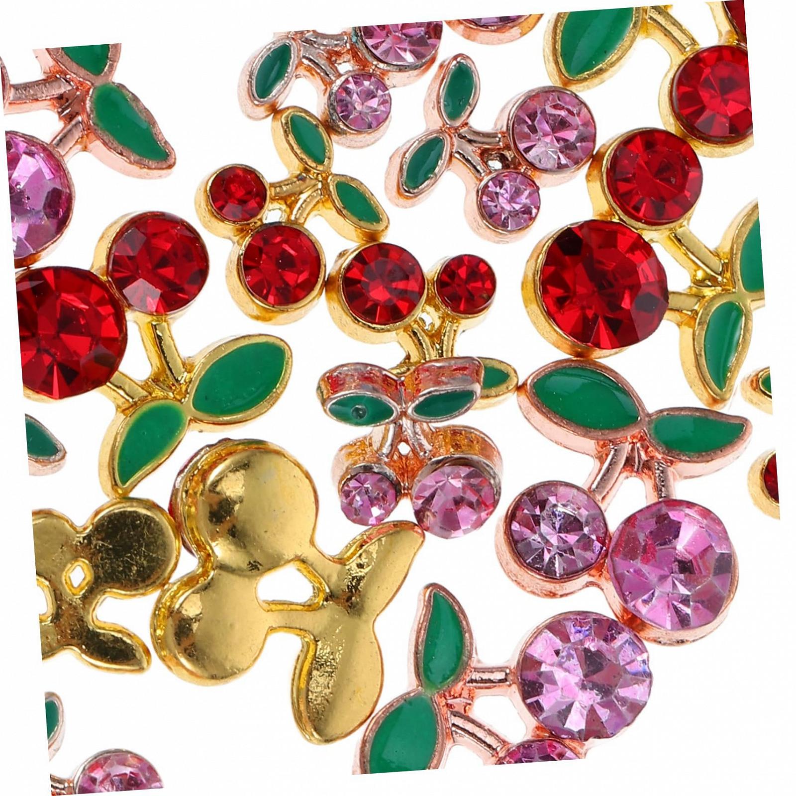 Прикраса для нігтів Вишня Beaupretty 32 шт. Золотий та рожево-золотий, фото №8