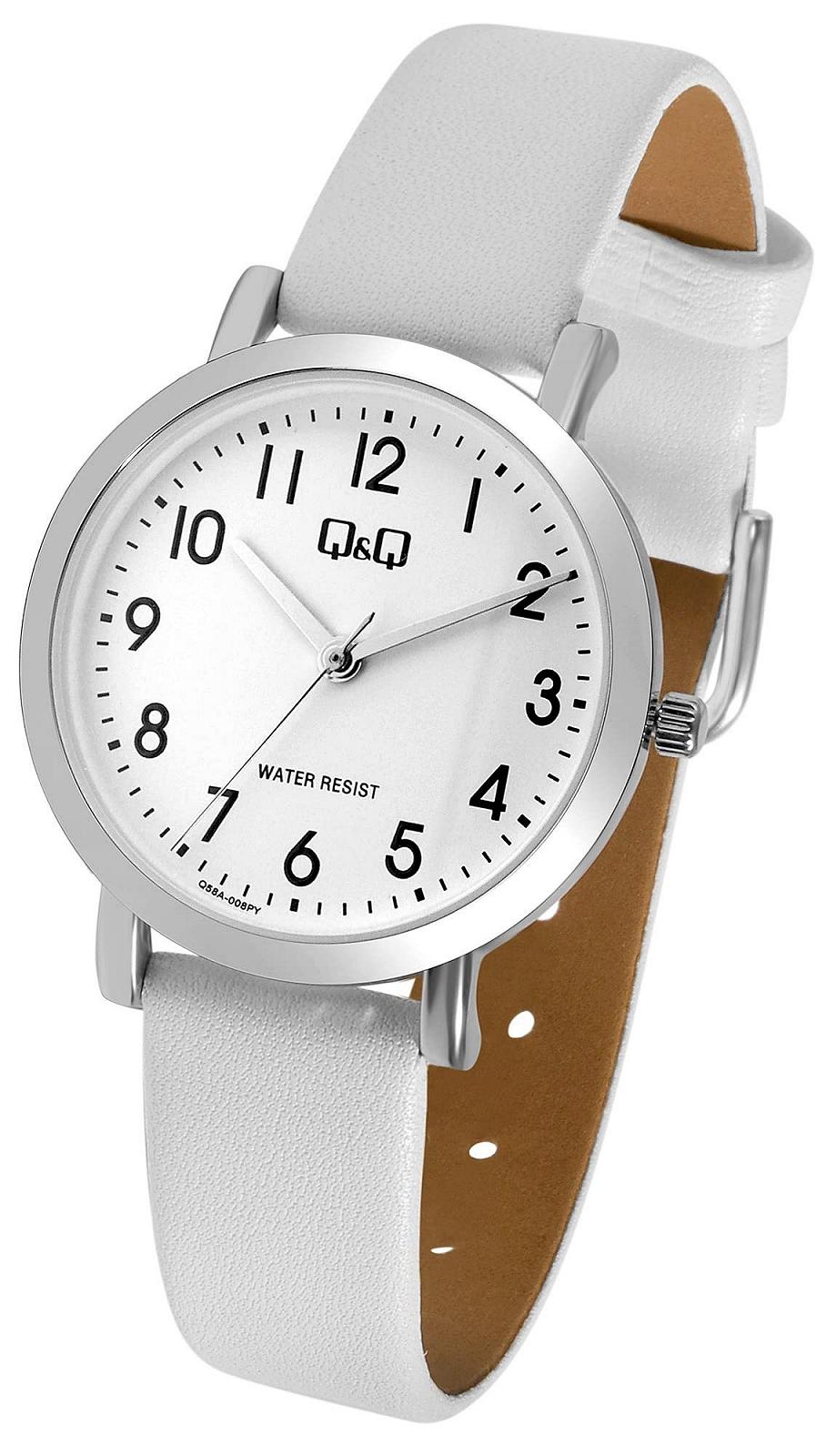 Женские часы Q&Q Искусственная кожа Ремешок Пряжка Дата 3 Bar Аналоговый Кварц, Белый, Классический, фото №2 Женские часы Q&Q Искусственная кожа Ремешок Пряжка Дата 3 Bar Аналоговый Кварц, Белый, Классический, фото №2
