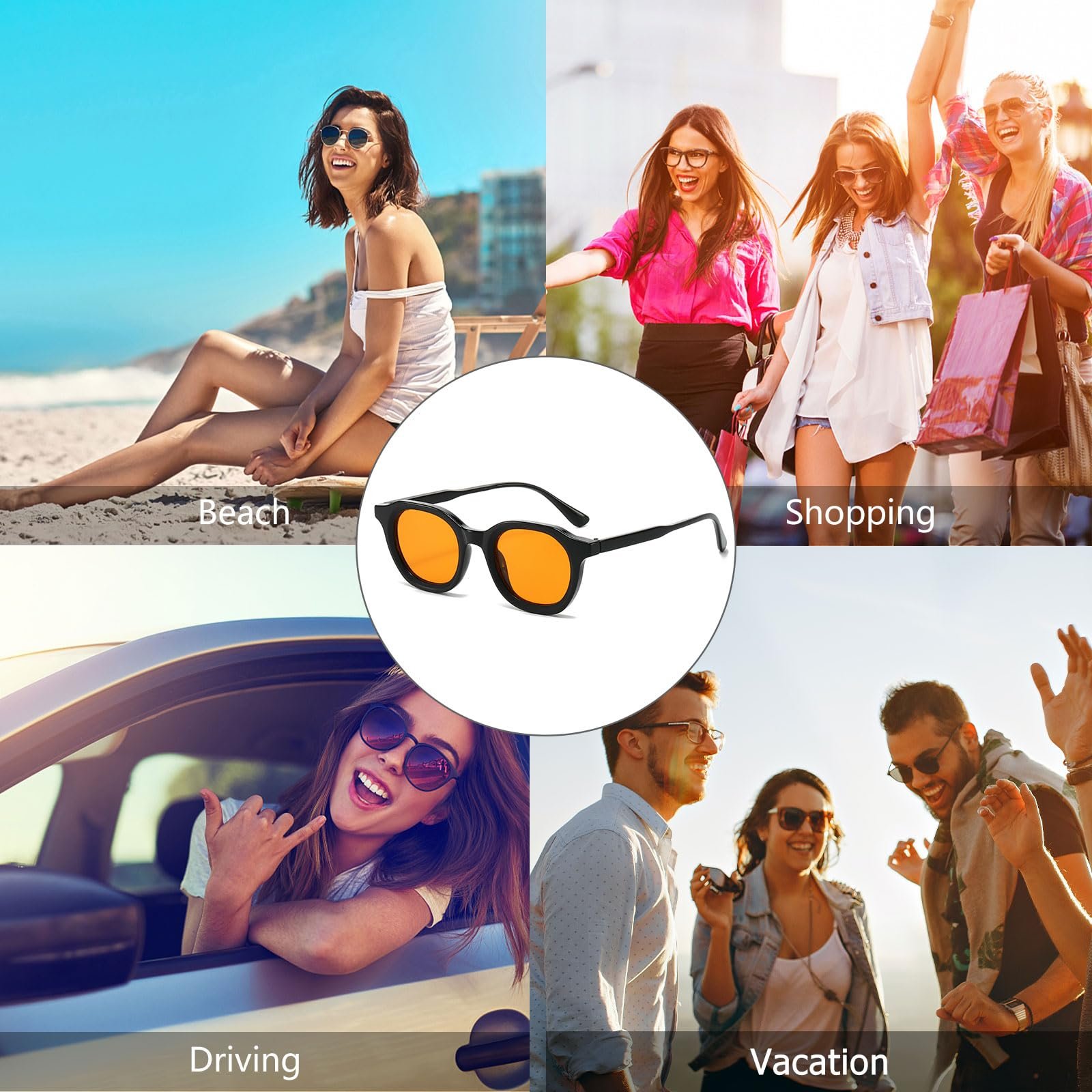 Вінтажні круглі сонцезахисні окуляри YAMEIZE для жінок та чоловіків, ретро, маленькі, фото №6 Вінтажні круглі сонцезахисні окуляри YAMEIZE для жінок та чоловіків, ретро, маленькі, фото №6